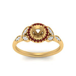 Load image into Gallery viewer, leaves-semi-mount-halo-diamond-engagement-ring-with-ruby-in-yellow-gold-FD9827SMRGRUDRANGLE5-NL-YG.jpg?v=1770891423