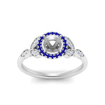 Load image into Gallery viewer, leaves-semi-mount-halo-diamond-engagement-ring-with-sapphire-in-white-gold-FD9827SMRGSABLANGLE5-NL-WG.jpg?v=1770891423