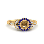 Load image into Gallery viewer, leaves-semi-mount-halo-diamond-engagement-ring-with-sapphire-in-yellow-gold-FD9827SMRGSABL-NL-YG.jpg?v=1770891423