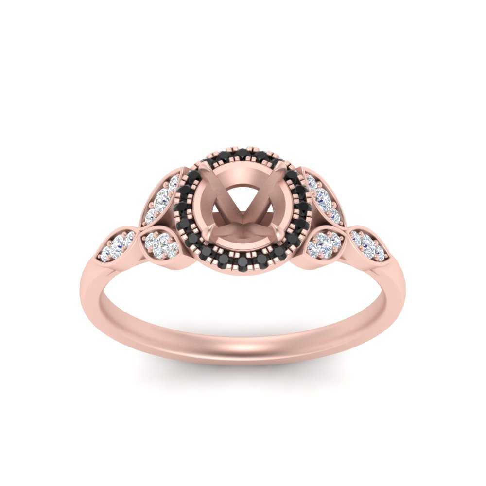 leaves-semi-mount-halo-engagement-ring-with-black-diamond-in-rose-gold-FD9827SMRGBLACKANGLE5-NL-RG.jpg?v=1770891423