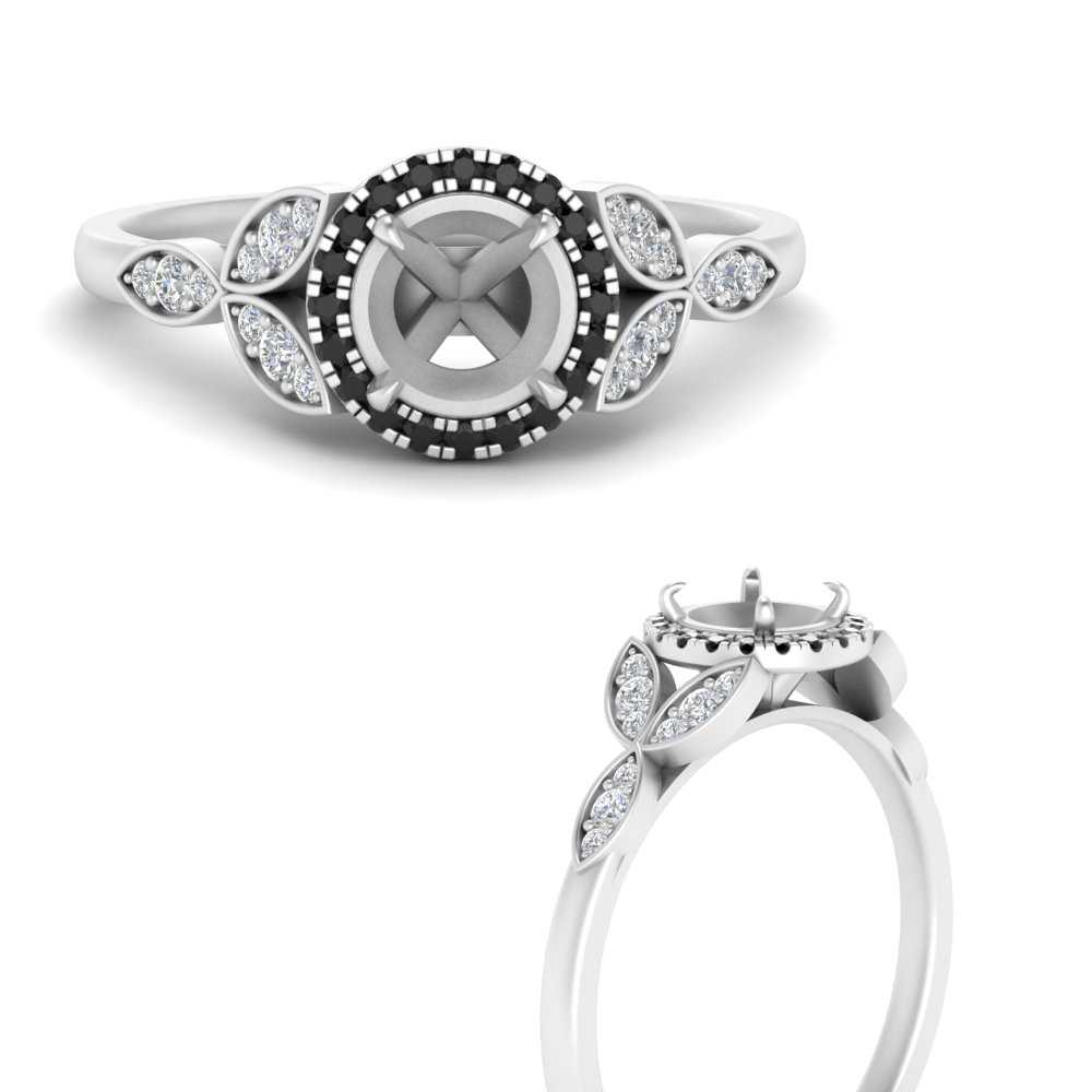 leaves-semi-mount-halo-engagement-ring-with-black-diamond-in-white-gold-FD9827SMRGBLACKANGLE3-NL-WG.jpg?v=1770891423