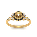 Load image into Gallery viewer, leaves-semi-mount-halo-engagement-ring-with-black-diamond-in-yellow-gold-FD9827SMRGBLACKANGLE5-NL-YG.jpg?v=1770891423