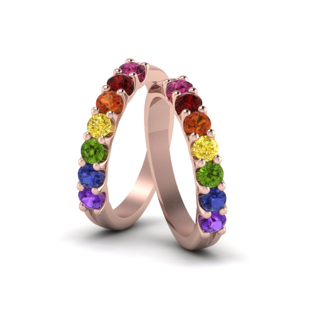 Lesbian Rainbow Wedding Band