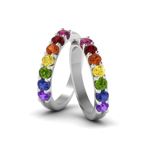 Lesbian Rainbow Wedding Band