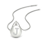 Load image into Gallery viewer, letter-j-pendant-on-chain-in-white-gold-FDPD11312J-NL-WG

