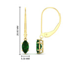Load image into Gallery viewer, lever-back-2-carat-marquise-drop-emerald-earrings-in-yellow-gold-FDEAR11236MQGEMGR-2.00CT-NL-YG.jpg
