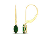 Load image into Gallery viewer, lever-back-2-carat-marquise-drop-emerald-earrings-in-yellow-gold-FDEAR11236MQGEMGR-2.00CT-NL-YG.jpg
