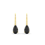 Load image into Gallery viewer, lever-back-2-carat-pear-black-onyx-studs-earring-in-yellow-gold-FDEAR9225PEGBLACK-2.00CT-NL-YG
