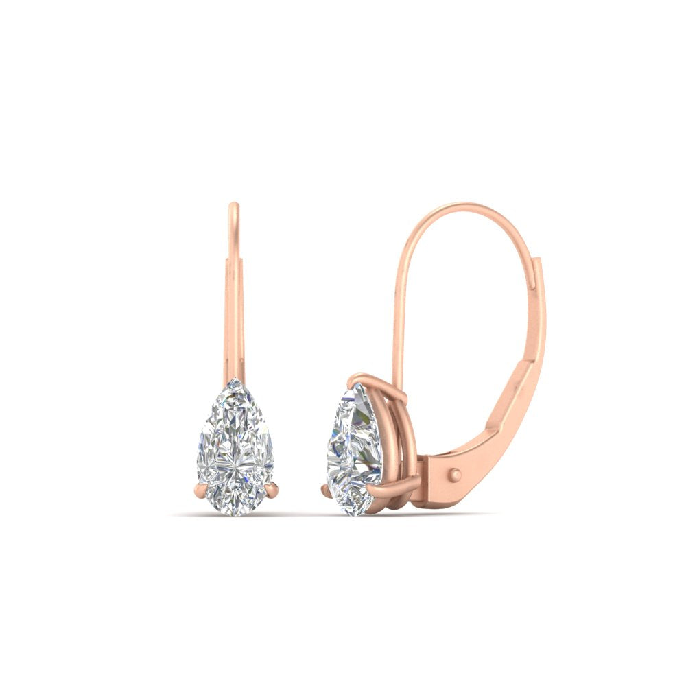 lever-back-2-carat-pear-diamond-studs-earring-in-rose-gold-FDEAR9225PE-2.00CT-NL-RG
