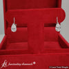 Load image into Gallery viewer, Lever Back 2 Carat Pear Diamond Studs Earring