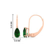Load image into Gallery viewer, lever-back-2-carat-pear-emerald-studs-earring-in-rose-gold-FDEAR9225PEGEMGR-2.00CT-NL-RG