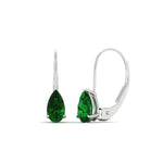 Load image into Gallery viewer, lever-back-2-carat-pear-emerald-studs-earring-in-white-gold-FDEAR9225PEGEMGR-2.00CT-NL-WG
