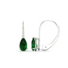 Load image into Gallery viewer, lever-back-2-carat-pear-emerald-studs-earring-in-white-gold-FDEAR9225PEGEMGR-2.00CT-NL-WG