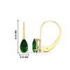 Load image into Gallery viewer, lever-back-2-carat-pear-emerald-studs-earring-in-yellow-gold-FDEAR9225PEGEMGR-2.00CT-NL-YG