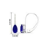 Load image into Gallery viewer, lever-back-2-carat-pear-sapphire-studs-earring-in-white-gold-FDEAR9225PEGSABL-2.00CT-NL-WG
