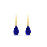 Load image into Gallery viewer, lever-back-2-carat-pear-sapphire-studs-earring-in-yellow-gold-FDEAR9225PEGSABL-2.00CT-NL-YG
