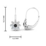 Load image into Gallery viewer, lever-back-floral-black-diamond-earring-in-white-gold-FDEAR10111GBLACKANGLE2-NL-WG.jpg
