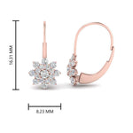 Load image into Gallery viewer, lever-back-floral-diamond-earring-in-rose-gold-FDEAR10111ANGLE2-NL-RG.jpg

