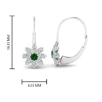 Load image into Gallery viewer, lever-back-floral-emerald-earring-in-white-gold-FDEAR10111GEMGRANGLE2-NL-WG.jpg
