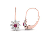 Load image into Gallery viewer, lever-back-floral-pink-sapphire-earring-in-rose-gold-FDEAR10111GSADRPIANGLE2-NL-RG.jpg
