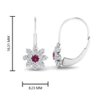 Load image into Gallery viewer, lever-back-floral-pink-sapphire-earring-in-white-gold-FDEAR10111GSADRPIANGLE2-NL-WG.jpg
