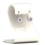 Load image into Gallery viewer, lever-back-floral-pink-sapphire-earring-in-white-gold-FDEAR10111GSADRPIANGLE2-NL-WG.jpg
