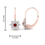 Load image into Gallery viewer, lever-back-floral-ruby-earring-in-rose-gold-FDEAR10111GRUDRANGLE2-NL-RG.jpg
