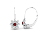 Load image into Gallery viewer, lever-back-floral-ruby-earring-in-white-gold-FDEAR10111GRUDRANGLE2-NL-WG.jpg
