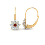 Load image into Gallery viewer, lever-back-floral-ruby-earring-in-yellow-gold-FDEAR10111GRUDRANGLE2-NL-YG.jpg
