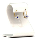 Load image into Gallery viewer, lever-back-floral-sapphire-earring-in-yellow-gold-FDEAR10111GSABLANGLE2-NL-YG.jpg
