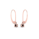Load image into Gallery viewer, lever-back-mini-round-black-diamond-huggies-earring-in-rose-gold-FDEAR11007GBLACKANGLE2-NL-RG.jpg

