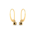 Load image into Gallery viewer, lever-back-mini-round-black-diamond-huggies-earring-in-yellow-gold-FDEAR11007GBLACKANGLE2-NL-YG.jpg
