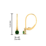 Load image into Gallery viewer, lever-back-mini-round-emerald-huggies-earring-in-yellow-gold-FDEAR11007GEMGRANGLE2-NL-YG.jpg
