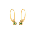 Load image into Gallery viewer, lever-back-mini-round-emerald-huggies-earring-in-yellow-gold-FDEAR11007GEMGRANGLE2-NL-YG.jpg
