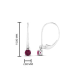 Load image into Gallery viewer, lever-back-mini-round-pink-sapphire-huggies-earring-in-white-gold-FDEAR11007GSADRPIANGLE2-NL-WG.jpg
