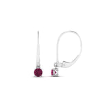 Load image into Gallery viewer, lever-back-mini-round-pink-sapphire-huggies-earring-in-white-gold-FDEAR11007GSADRPIANGLE2-NL-WG.jpg
