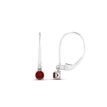 Load image into Gallery viewer, lever-back-mini-round-ruby-huggies-earring-in-white-gold-FDEAR11007GRUDRANGLE2-NL-WG.jpg
