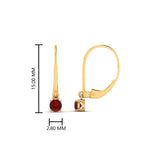 Load image into Gallery viewer, lever-back-mini-round-ruby-huggies-earring-in-yellow-gold-FDEAR11007GRUDRANGLE2-NL-YG.jpg
