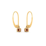 Load image into Gallery viewer, lever-back-mini-round-ruby-huggies-earring-in-yellow-gold-FDEAR11007GRUDRANGLE2-NL-YG.jpg

