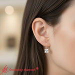 Load image into Gallery viewer, lever-back-princess-cut-1-ct-diamond-stud-earring-in-rose-gold-fdear9225pr-1-ct