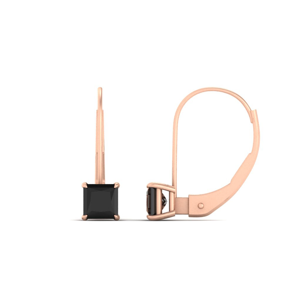 lever-back-princess-cut-1-ct.-black-diamond-stud-earring-in-rose-gold-FDEAR9225PRGBLACK-1.00CT-NL-RG