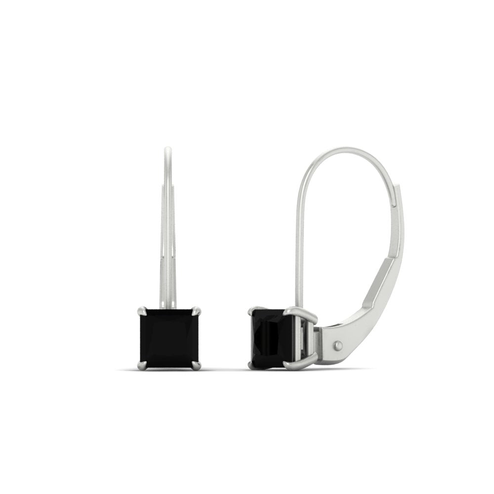 lever-back-princess-cut-1-ct.-black-diamond-stud-earring-in-white-gold-FDEAR9225PRGBLACK-1.00CT-NL-WG