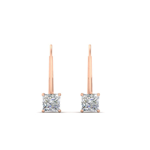 lever-back-princess-cut-1-ct.-diamond-stud-earring-in-rose-gold-FDEAR9225PR-1.00CT-NL-RG
