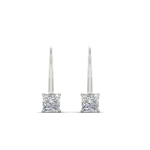 lever-back-princess-cut-1-ct.-diamond-stud-earring-in-white-gold-FDEAR9225PR-1.00CT-NL-WG