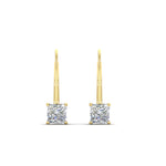 Load image into Gallery viewer, lever-back-princess-cut-1-ct.-diamond-stud-earring-in-yellow-gold-FDEAR9225PR-1.00CT-NL-YG