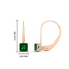 Load image into Gallery viewer, lever-back-princess-cut-1-ct.-emerald-stud-earring-in-rose-gold-FDEAR9225PRGEMGR-1.00CT-NL-RG