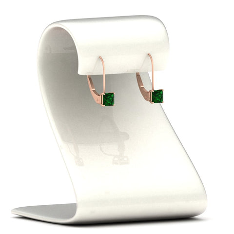 lever-back-princess-cut-1-ct.-emerald-stud-earring-in-rose-gold-FDEAR9225PRGEMGR-1.00CT-NL-RG