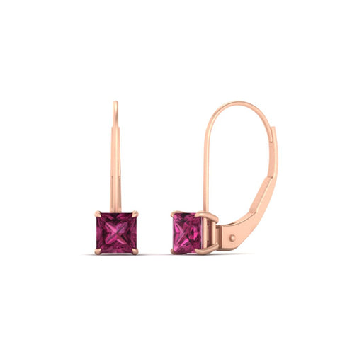 lever-back-princess-cut-1-ct.-pink-sapphire-stud-earring-in-rose-gold-FDEAR9225PRGSADRPI-1.00CT-NL-RG