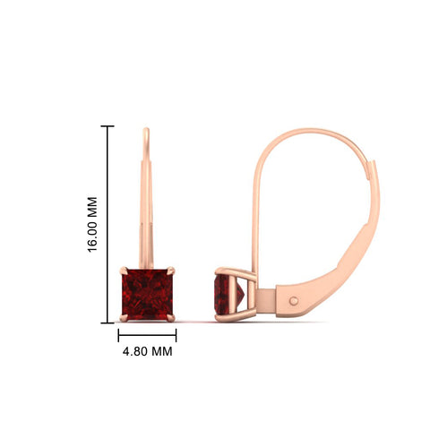 lever-back-princess-cut-1-ct.-ruby-stud-earring-in-rose-gold-FDEAR9225PRGRUDR-1.00CT-NL-RG