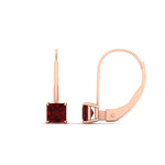 Load image into Gallery viewer, lever-back-princess-cut-1-ct.-ruby-stud-earring-in-rose-gold-FDEAR9225PRGRUDR-1.00CT-NL-RG